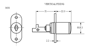 Lowe & Fletcher L&F 5659 1 Wing Anti Tilt Pedestal Lock
