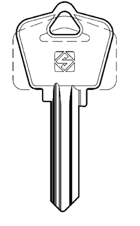 Silca AVC1 6 pin cylinder key blank 

to suit Avocet, Merchant & WMS locks

Steel Key
