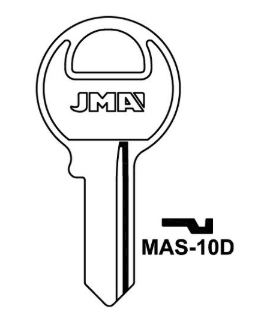 JMA MAS-10D Padlock Key Blank

to suit Master Locks Padlocks

Steel Key 
