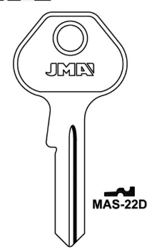 JMA MAS-22D Padlock Key Blank

to suit Master Locks Padlocks

Steel Key