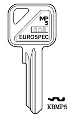 E*S EUROSPEC 5 pin Cylinder Key Blank

to suit Eurospec locks

Genuine E*S Eurospec Blank

Steel Key 
