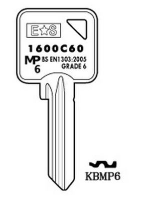 E*S EUROSPEC 6 pin MP6 Cylinder Key Blank

to suit Eurospec locks

Genuine E*S Eurospec Blank

Steel Key 