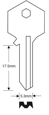 Asec P25 Padlock Key Blank
Key blank to suit the ASEC 25mm padlocks.
Genuine Asec Key Blank