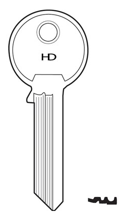 HD TAL1 Key Blank

to suit Cisa & Elsa NG locks

Brass Key 