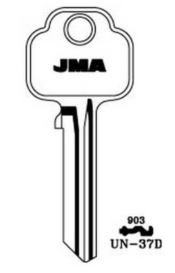 JMA UN-37D Secutity Key Blank

to suit Union locks

UN 903

Steel  Key