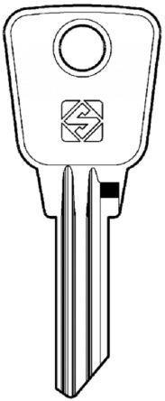 Silca YA19 6 pin cylinder key blank 

to suit Yale locks

Steel Key  