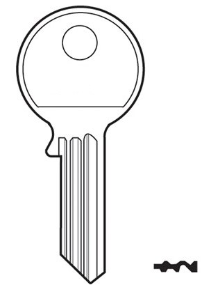 Silca YA26 cylinder key blank 

to suit Yale locks

Steel Key 
