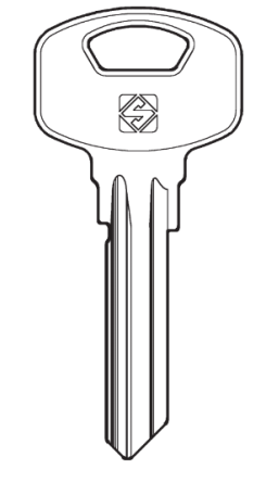 Silca YA91 6 pin cylinder key blank 

to suit Yale locks

Steel Key 