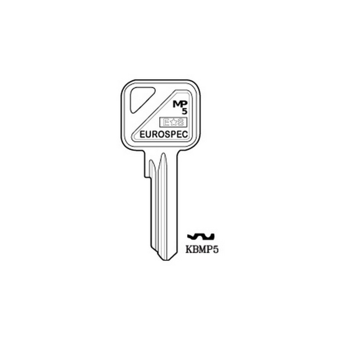 Euro Spec Key E*S EUROSPEC MP5 - Cylinder Key Blank - Office Specialties Ltd.