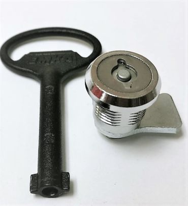 Emka 18mm Waste Slip Bin Cam Lock & 5mm Double Bit Key