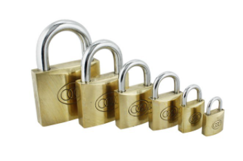 Tri-Circle Brass Open Shackle Padlock