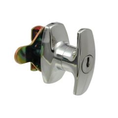 Lowe & FLetcher L&F 1601 Small `T` Garage Door Handle - Chrome Plated 8mm x 20mm Bar Spindle