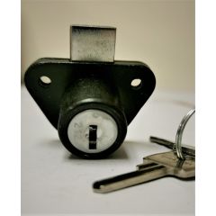 L&F Lowe & Fletcher 2806 Furniture Rim Lock - 92 Series - Black or Chrome Finish