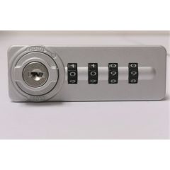 Lowe & Fletcher & Euro Locks A152B Combination Lock - Silver Finish - Left Hand Door (handle right)