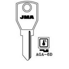 JMA AGA-6D Key Blank
to suit Aga, Dad & Joma locks
Steel Key