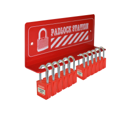 Asec 12 Padlock Mini Lockout Tagout Station