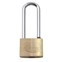Asec Brass Long Shakle Padlocks Keyed to differ & Alike
Features
Double locking
Hardened steel shackle
Comes with 2 keys
Ideal for sheds, vans, luggage, lockers, gates, bikes & much more