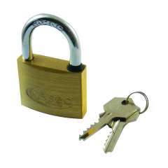 Asec Brass Mastered Open Shackle Padlock