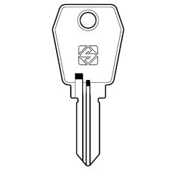 Silca BAS4R Cylinder Key Blank
to suit Basta & Eurolocks locks
Steel Key