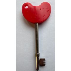 Disabled Toilet Door Key with Red Top To Suit NKS