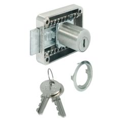 Hafele Rim lock, with Ø 22 mm Cylinder,
Adjustable Backset 15 - 40 mm