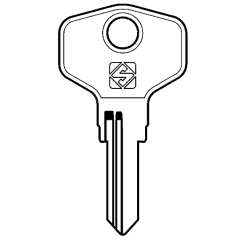 Silca JU13R Cylinder Key Blank
to suit Burg, Hoppe, JU & Junginger Locks
Steel Key