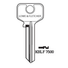 L&F Lowe & Fletcher 5 Pin Coin Locker Key Blank
to suit Lowe & Fletcher 7500 Series Coin locks
Brass Key