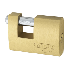 Abus 82 Series Brass Sliding Shackle Shutter Padlock