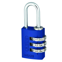 ABUS 145 Series Coloured Aluminium Combination Open Shackle Padlock