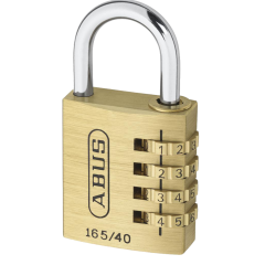 Abus 165 Series Brass Combination Open Shackle Padlock