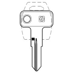 Silca MER35R cylinder key blank
to suit Meroni, CL, Cyber Lock & Triumph Locks
Steel Key