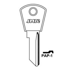 JMA PAP1 5 pin Cylinder Key Blank
to suit Papaiz Padlocks and others.
Steel Key