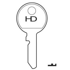 HD R136H Key Blank
to suit Henderson, Mila & Regent Cylinder & Window locks
Brass Key