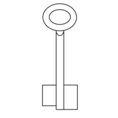 JMA SK035 Double Bitted Safe Key Blank
to suit Aga & Tann locks
Steel Pipe Key