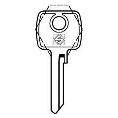 Silca STR6 cylinder key blank
to suit Strebor locks
Steel Key
