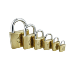 Tri-Circle Brass Open Shackle Padlock
