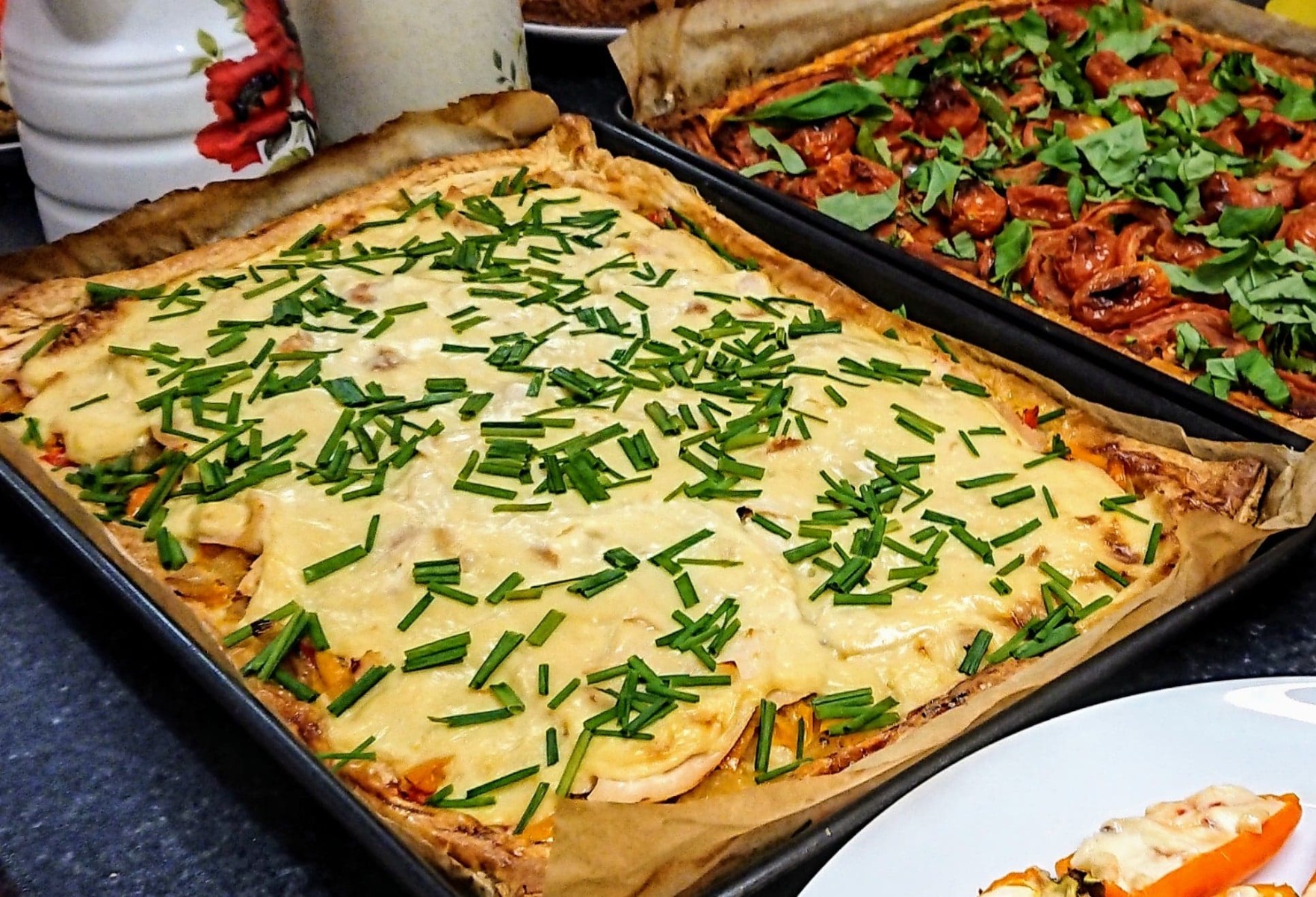 Homemade Open Chicken Pie made by Pamela Kemp for charity lunch
