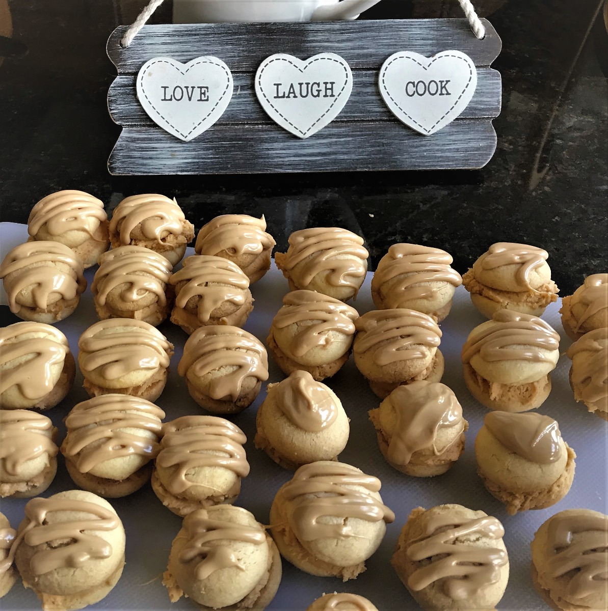 Melting Moments Shortbread Cookie with Caramel Buttercream Melting Moments made by Pamela Kemp